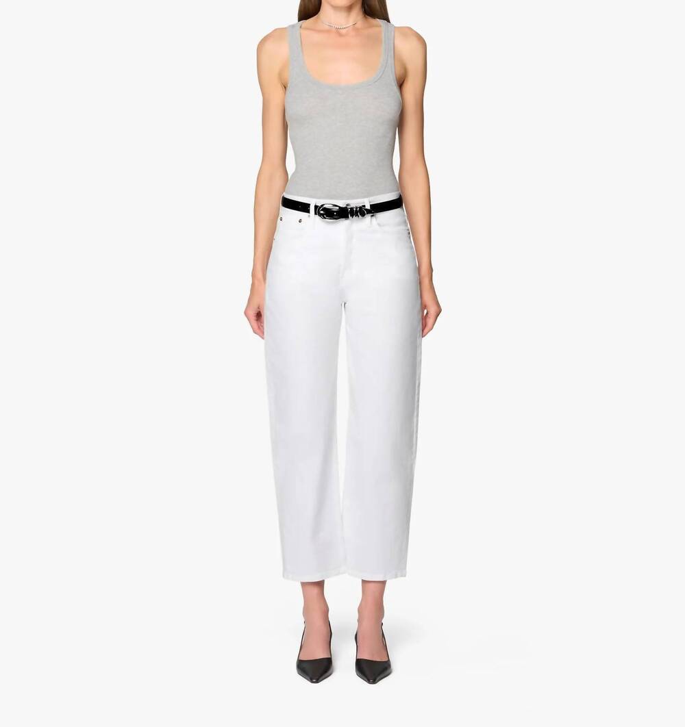NEW BETRO SIMONE ellen barrel leg jeans in white